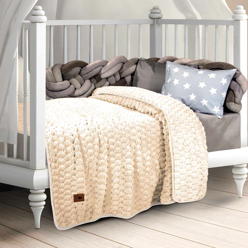 Greenwich Polo Κουβέρτα Fleece Κούνιας Greenwich Polo Essential 8836 Cream 110x150