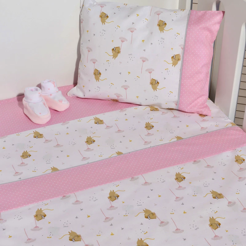 Baby Oliver Σεντόνια Κούνιας Σετ Baby Oliver 412 Pink 110x160