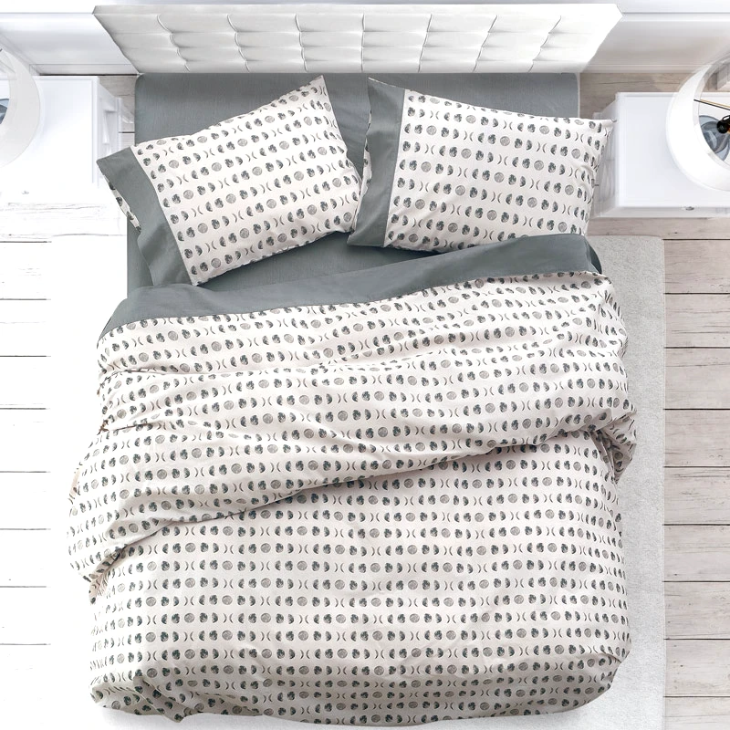 Makis Tselios Παπλωματοθήκη Μονή Σετ Makis Tselios Term Grey 160x240