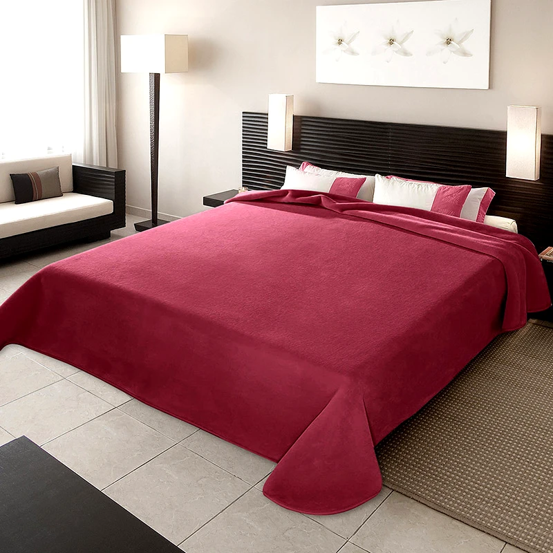 Belpla Κουβέρτα Βελουτέ Υπέρδιπλη Belpla 22 Plain Fuchsia 220x240