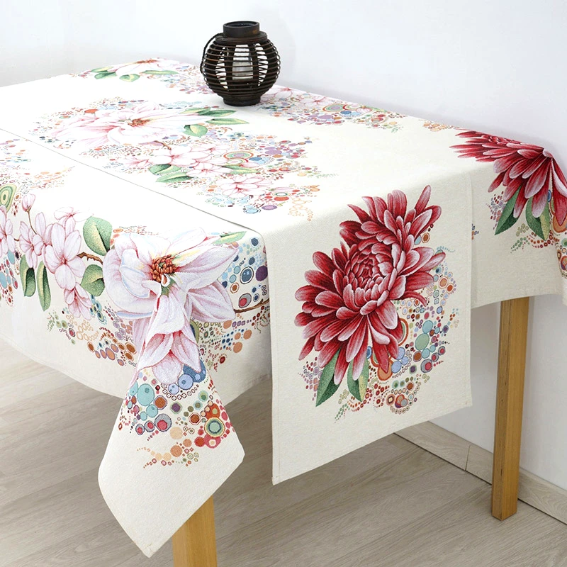 Dimeco Τραπεζομάντηλο Dimeco Elise Pink 140x180