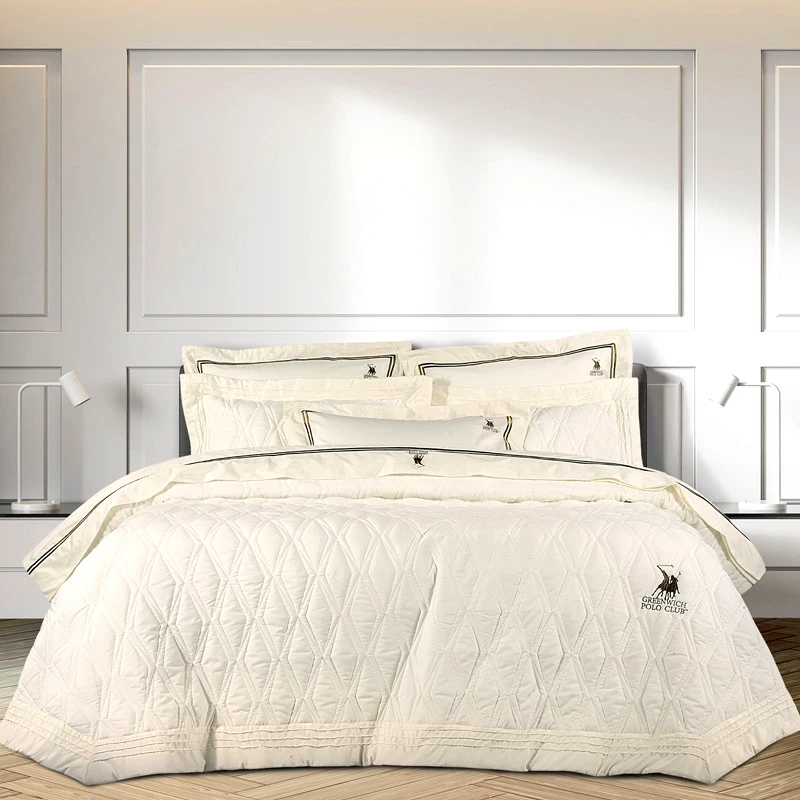 Greenwich Polo Κουβερλί Υπέρδιπλο Σετ Greenwich Polo Classic 2159 Ecru 220x240