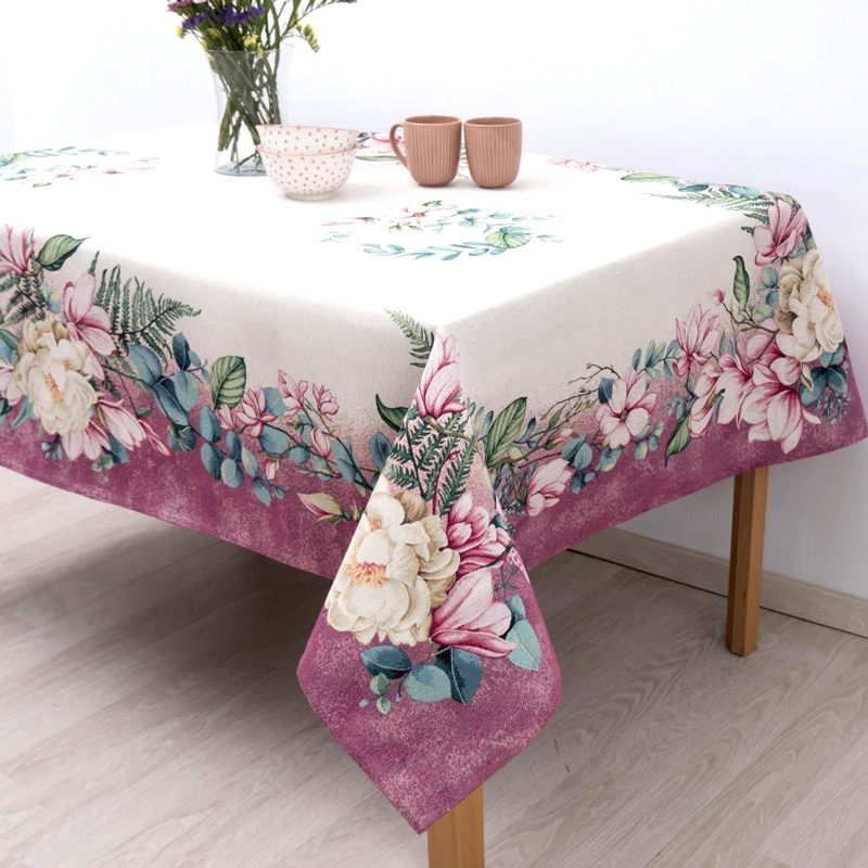 Dimeco Τραπεζομάντηλο Dimeco Frezia Pink 140x180