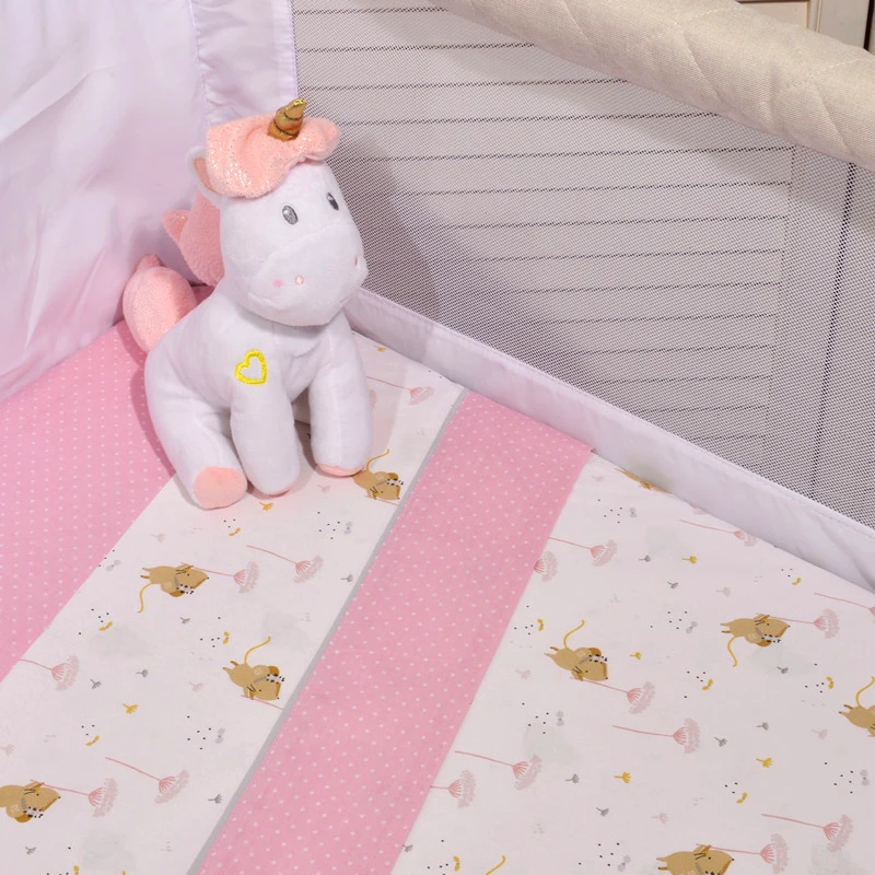 Baby Oliver Σεντόνια Λίκνου Σετ Baby Oliver 412 Pink 75x100