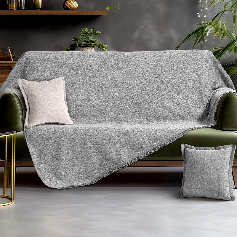 Beauty Home Ριχτάρια Καναπέ Σετ Beauty Home 8621 Grey 2τεμ.