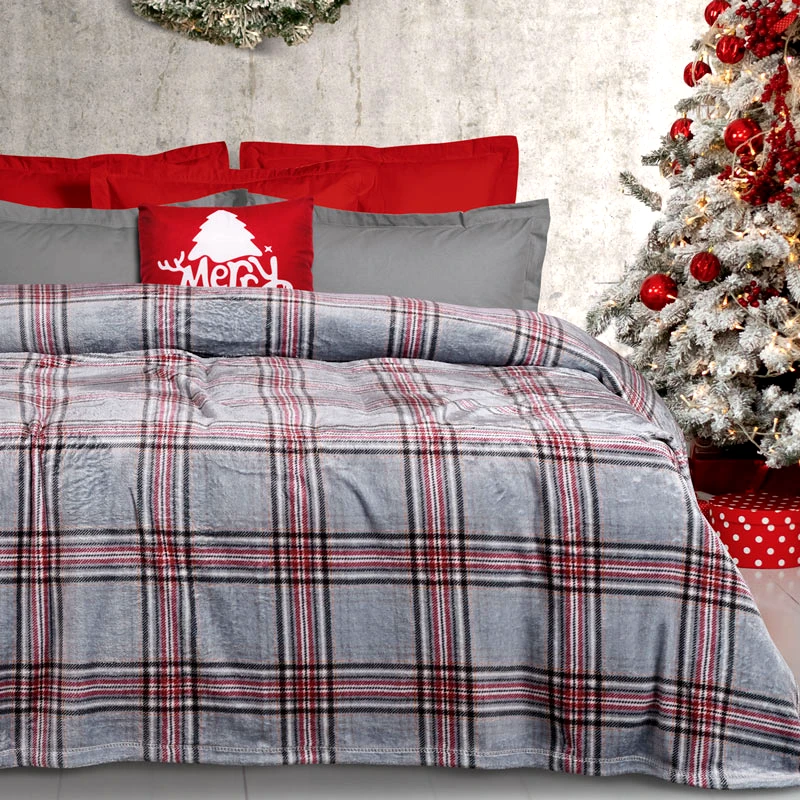 Das Home Κουβέρτα Fleece Υπέρδιπλη Das Home 1362 Grey 220x240