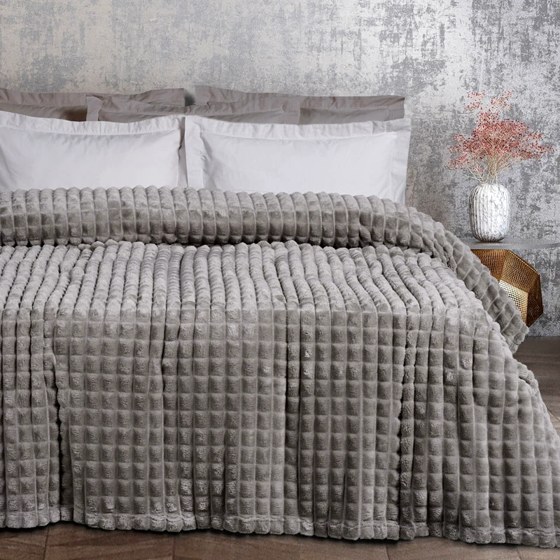 Das Home Κουβέρτα Fleece Υπέρδιπλη Das Home 1359 Grey 220x240