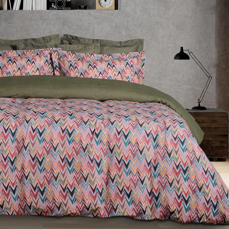 Das Home Παπλωματοθήκη Υπέρδιπλη Σετ Das Home Casual 5425 Olive 220x240