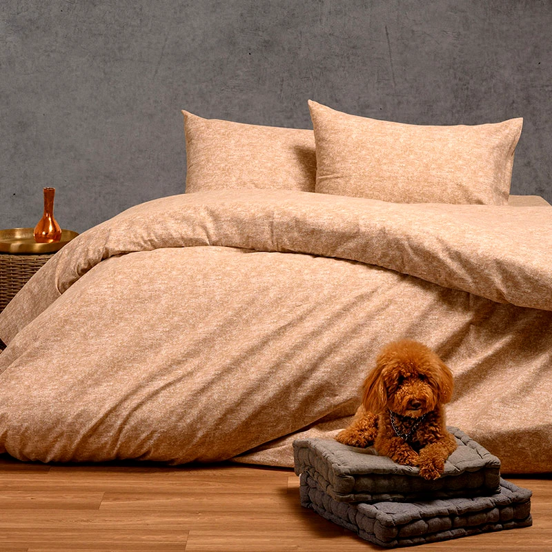 Melinen Φανελένια Παπλωματοθήκη Υπέρδιπλη Melinen Winter Hope Beige 225x245