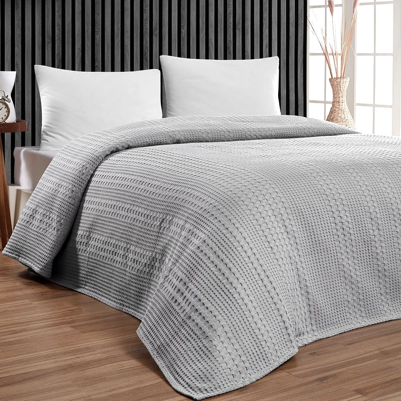 Beauty Home Κουβέρτα Πικέ Μονή Beauty Home 1995 Division Grey 170x240