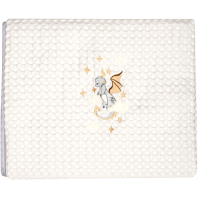 Greenwich Polo Κουβέρτα Πικέ Αγκαλιάς Greenwich Polo 8840 Grey 75x110