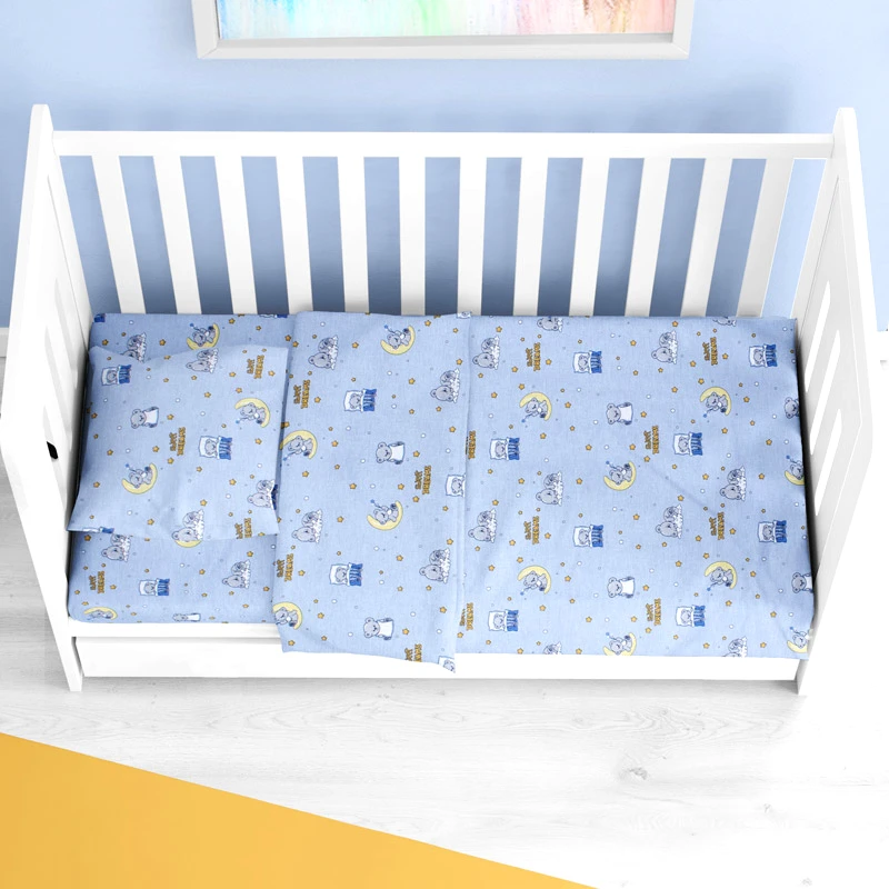 Dimcol Σεντόνι Κούνιας Με Λάστιχο Dimcol Dreams 551 Blue 70x140+15