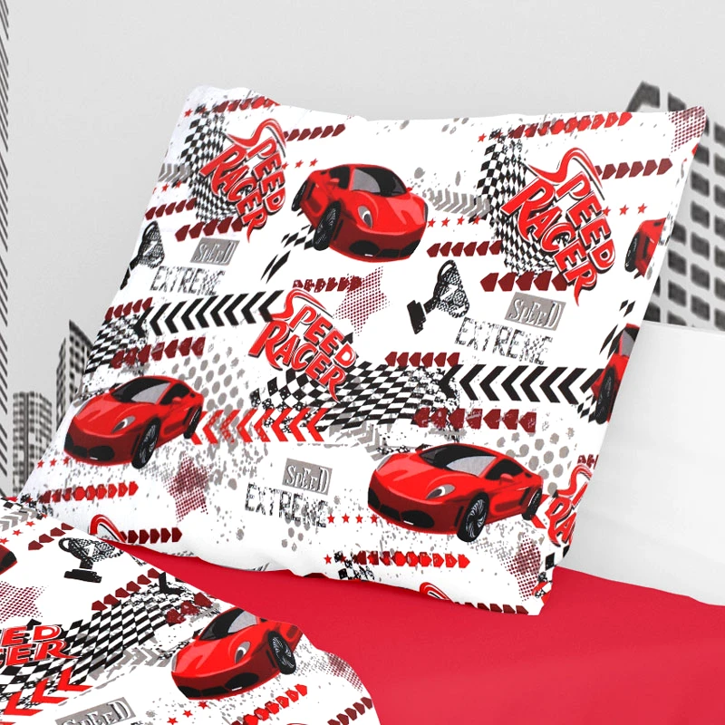 Dimcol Μαξιλαροθήκη Dimcol Racer 290 Red 50x70