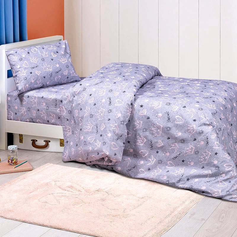 Beauty Home Παπλωματοθήκη Μονή Σετ Beauty Home Queen 6215 Purple 170x245