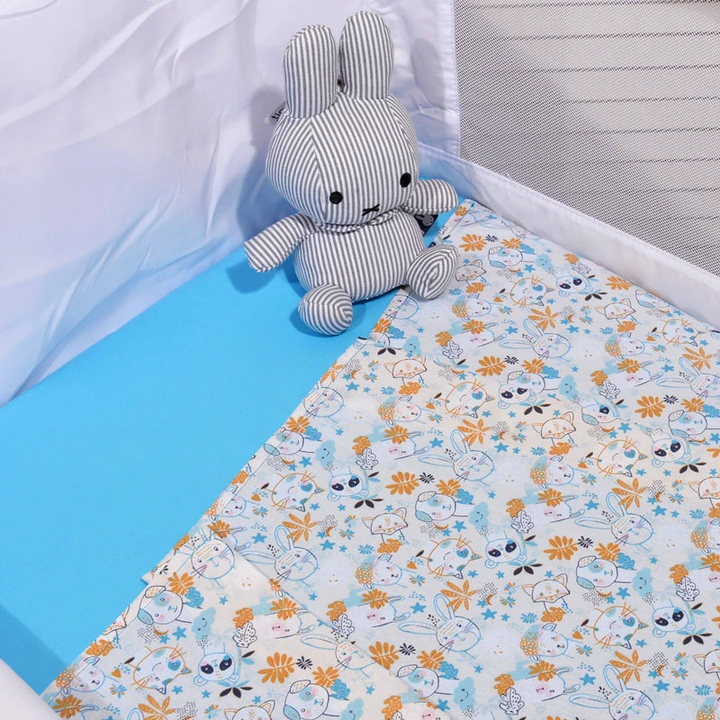 Baby Oliver Σεντόνια Λίκνου Σετ Baby Oliver 200 Blue