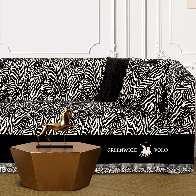 Greenwich Polo Ριχτάρι Τριθέσιου Καναπέ Greenwich Polo Essential 3935 Black 180x300