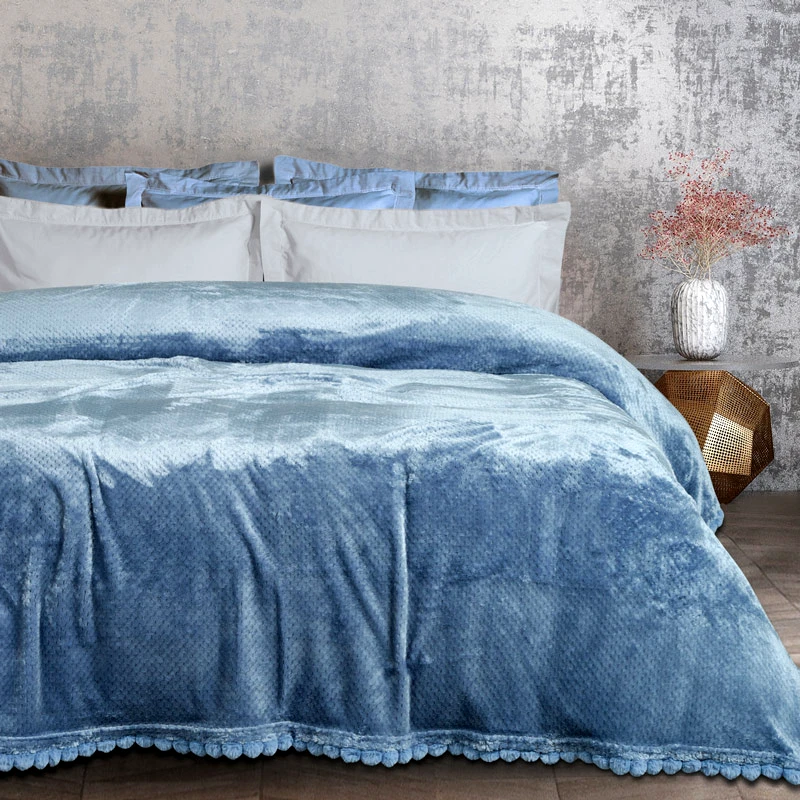Das Home Κουβέρτα Fleece Υπέρδιπλη Das Home 1186 Dusty Blue 220x240