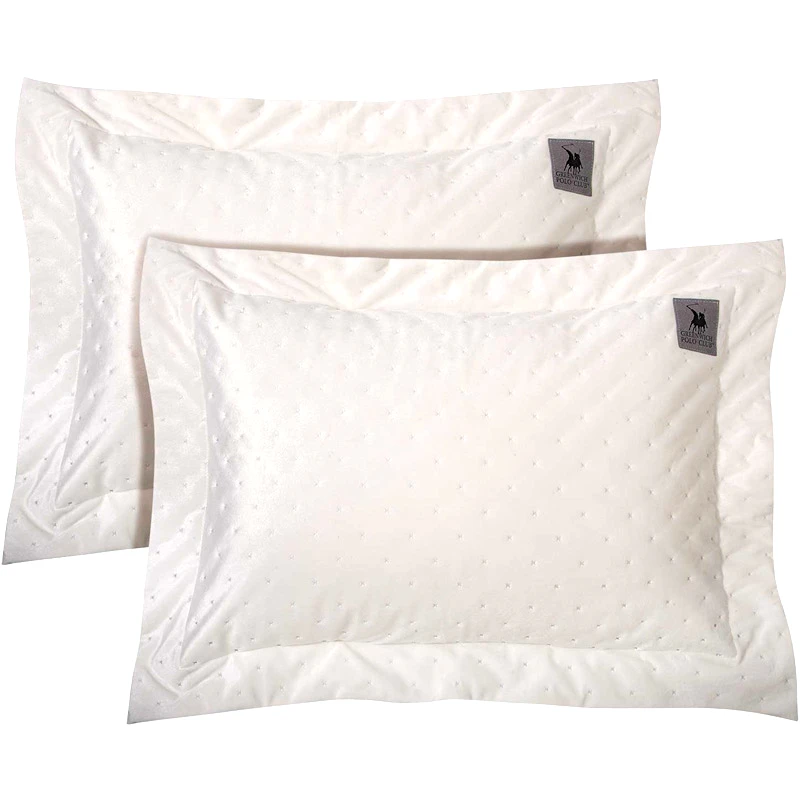 Greenwich Polo Μαξιλαροθήκες Καπιτονέ Σετ Greenwich Polo Classic 3429 White 50x70+7