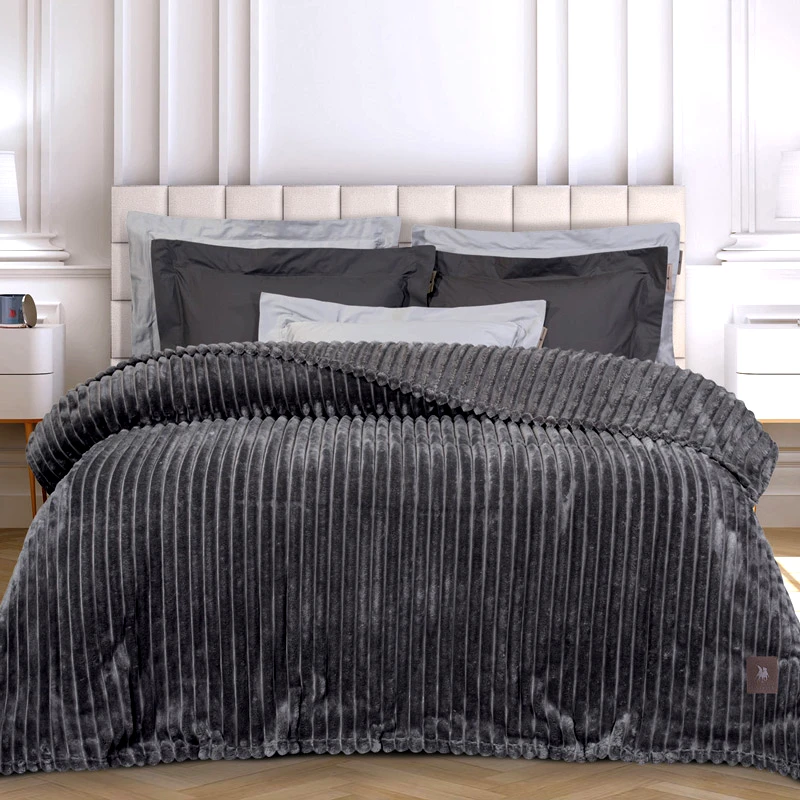 Greenwich Polo Κουβέρτα Fleece Υπέρδιπλη Greenwich Polo Essential 3486 Grey 220x240