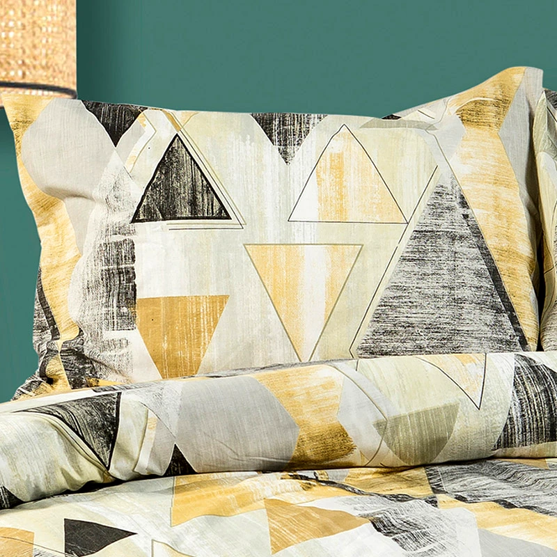 Dimcol Φανελένια Μαξιλαροθήκη Dimcol Geometrical 333 Beige 50x70