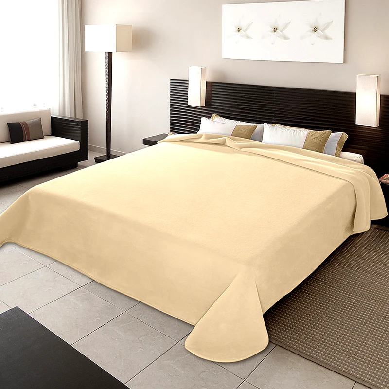 Belpla Κουβέρτα Βελουτέ Υπέρδιπλη Belpla 15 Plain Off White 220x240