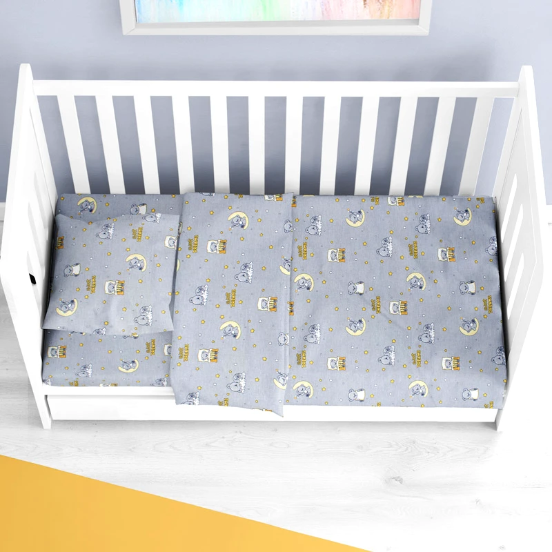 Dimcol Παπλωματοθήκη Κούνιας Dimcol Dreams 552 Grey 120x160