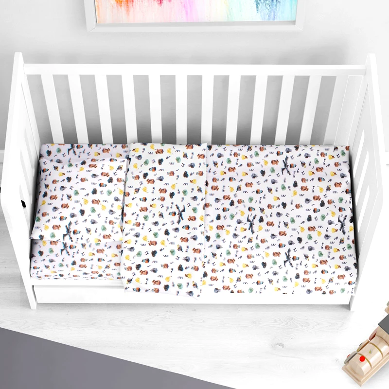 Dimcol Σεντόνι Κούνιας Με Λάστιχο Dimcol Minecraft 566 Multi 70x140+15