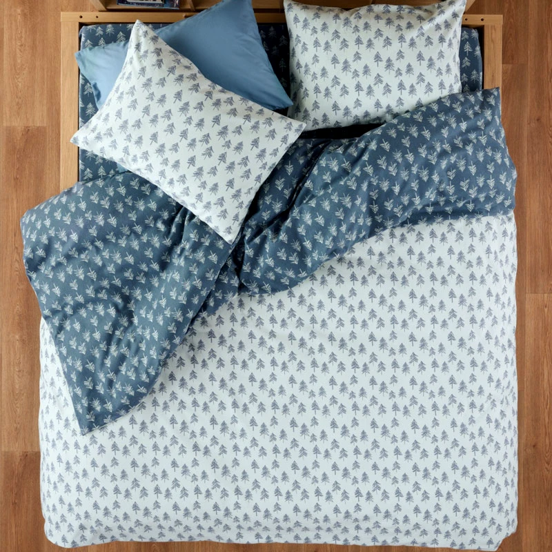 Kentia Home Φανελένια Σεντόνια Μονά Σετ Kentia Loft Abete 33 Blue 170x275