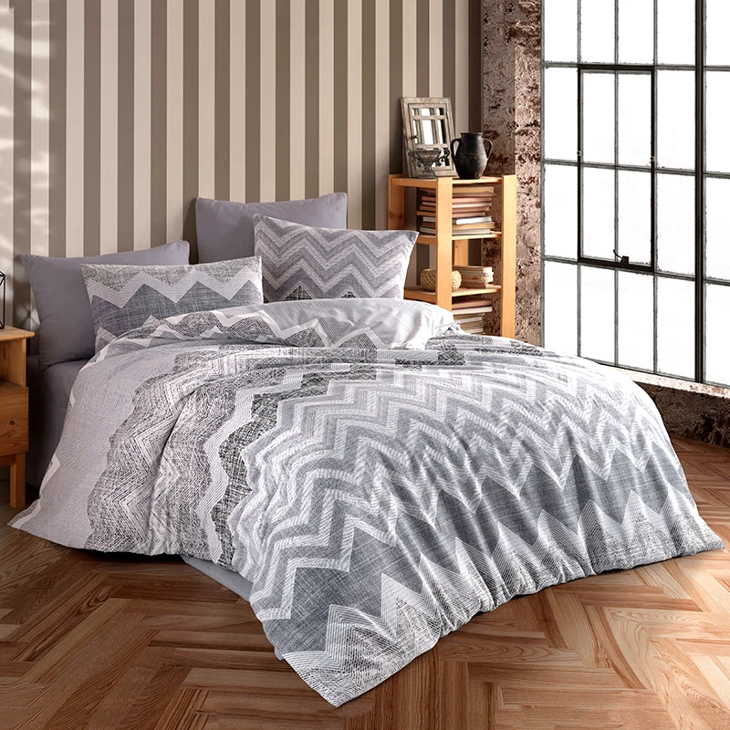 Dimcol Σεντόνια Υπέρδιπλα Σετ Dimcol Athena 405 Grey 220x240