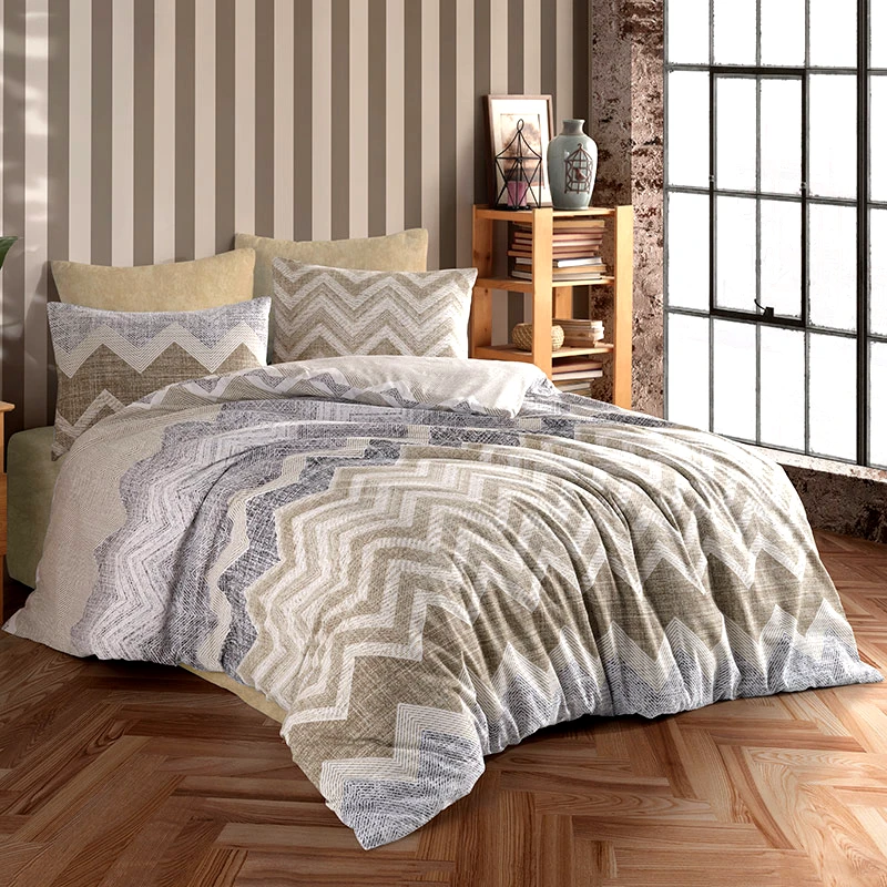Dimcol Σεντόνια Υπέρδιπλα Σετ Dimcol Athena 406 Beige 220x240
