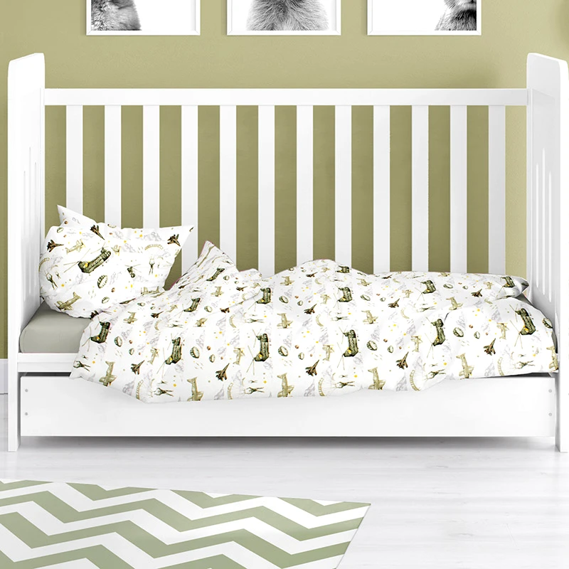 Dimcol Παπλωματοθήκη Κούνιας Dimcol Airforce 196 Green