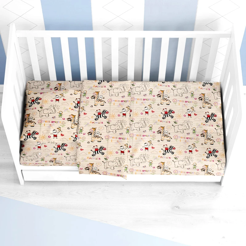 Dimcol Φανελένιο Σεντόνι Λίκνου Dimcol Africa 145 Beige