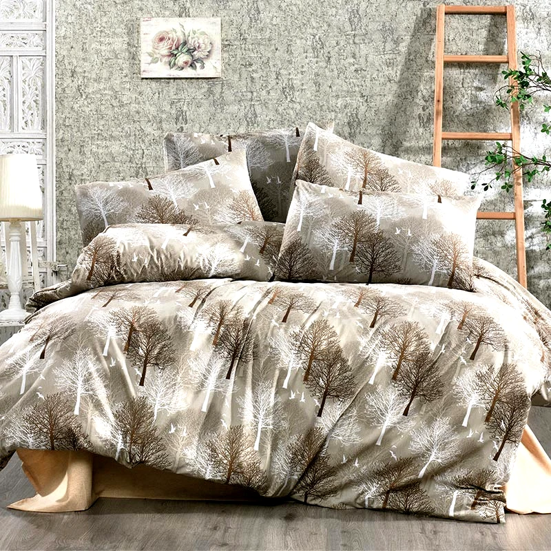 Dimcol Παπλωματοθήκη Υπέρδιπλη Dimcol Forest 311 Beige