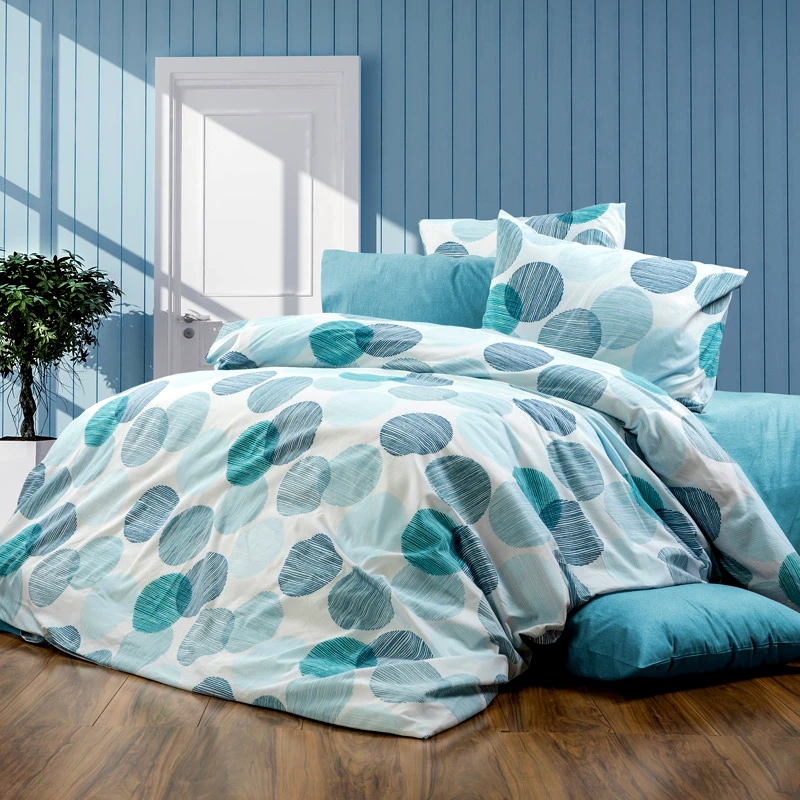 Dimcol Παπλωματοθήκη Υπέρδιπλη Dimcol Koralia 467 Petrol