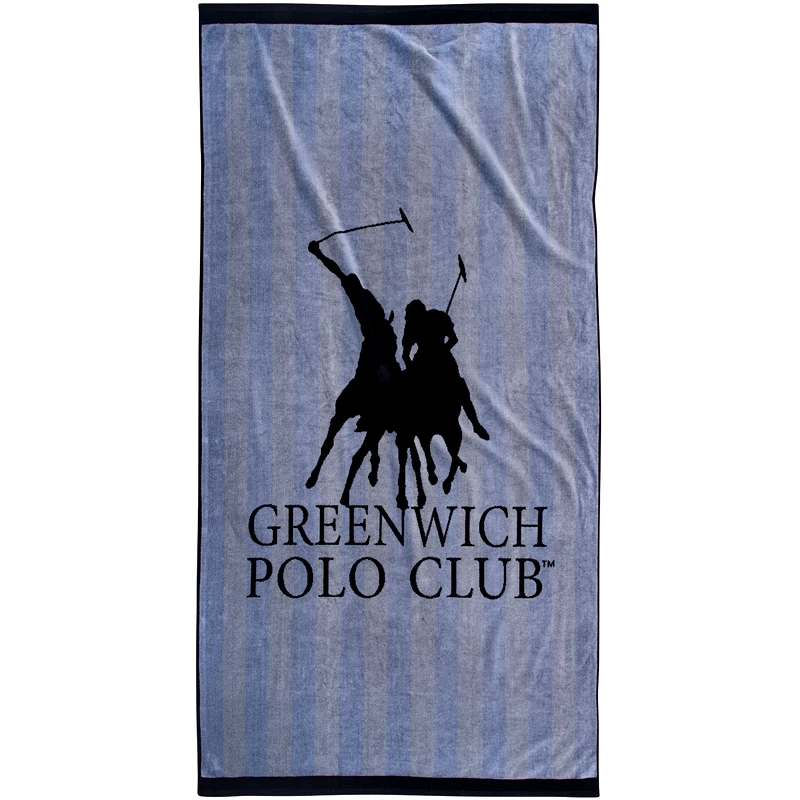 Greenwich Polo Πετσέτα Θαλάσσης Greenwich Polo 3856 Grey 90x180