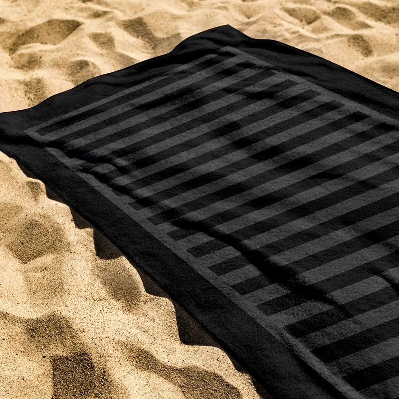 Makis Tselios Πετσέτα Θαλάσσης Makis Tselios Sun Grey 90x160