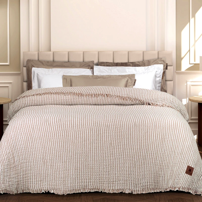 Greenwich Polo Κουβερτόριο Μουσελίνα Υπέρδιπλο Greenwich Polo 3468 Gold