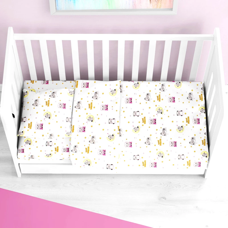 Dimcol Σεντόνια Κούνιας Σετ Dimcol Dreams 553 Pink
