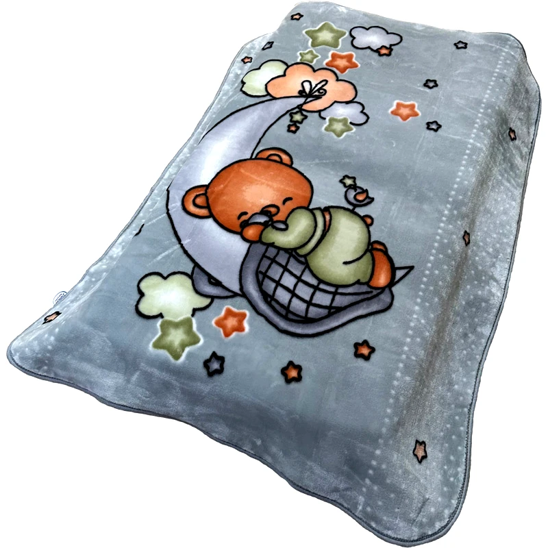 Dimcol Κουβέρτα Βελουτέ Κούνιας Dimcol Crescent Moon 33 Grey