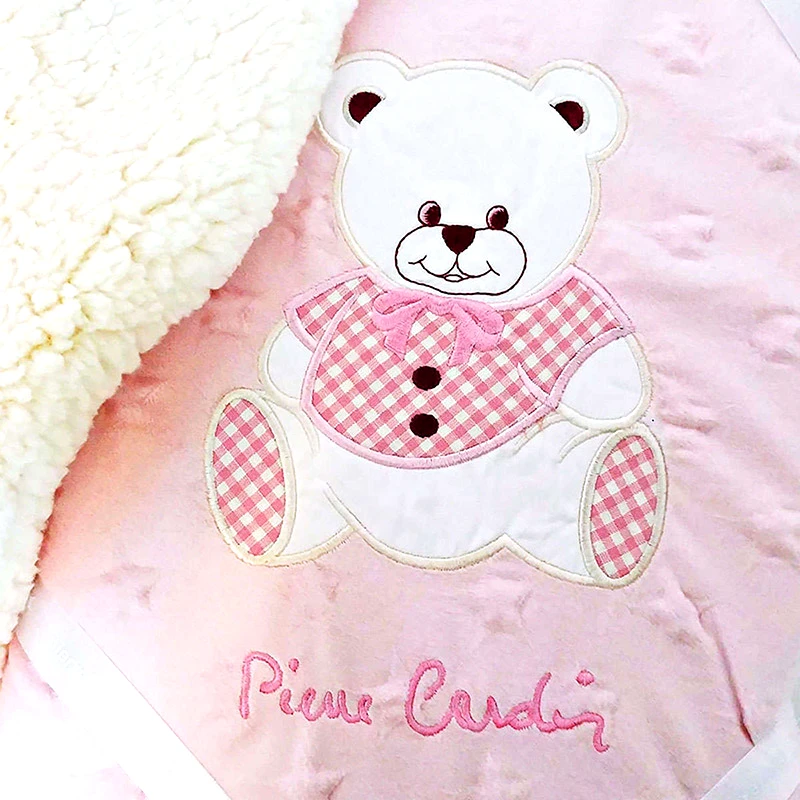Pierre Cardin Κουβέρτα Fleece Αγκαλιάς Pierre Cardin Teddy Pink