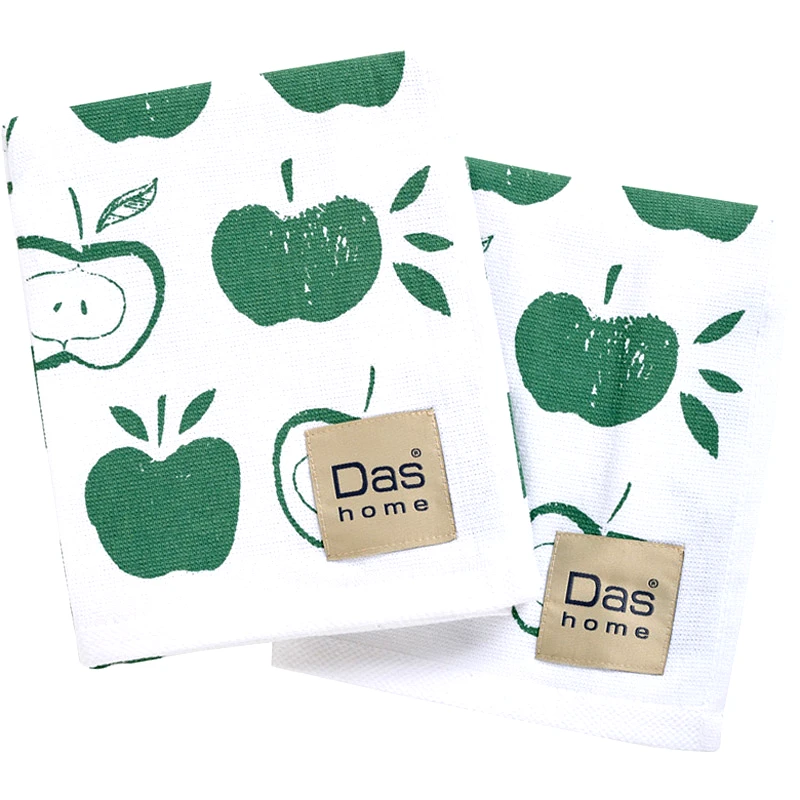 Das Home Ποτηρόπανα Σετ Das Home Apples 0739 Green 2τεμ.