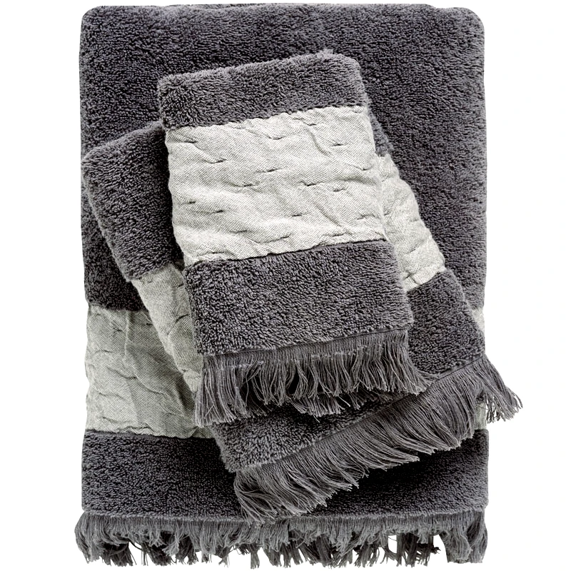 Das Home Πετσέτες Μπάνιου Σετ Das Home Daily 0746 Dark Grey 3τεμ.