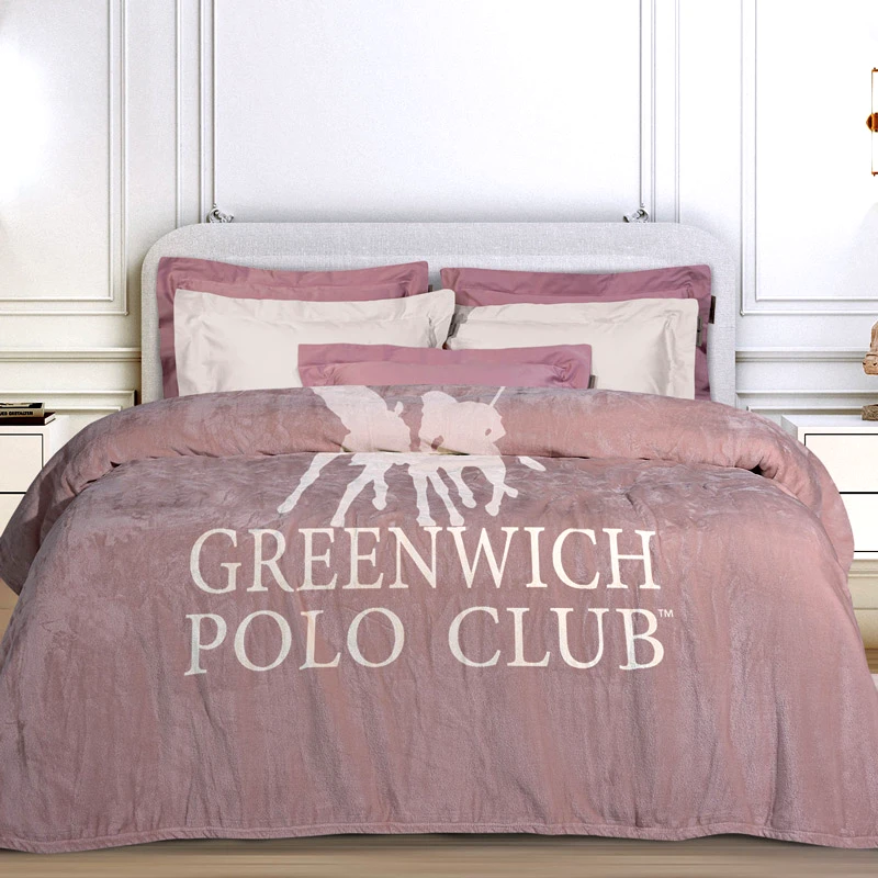 Greenwich Polo Κουβέρτα Fleece Υπέρδιπλη Greenwich Polo Essential 3491 Nude