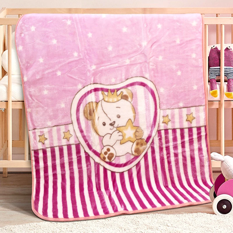 Beauty Home Κουβέρτα Βελουτέ Κούνιας Beauty Home 5255 Bear Lilac