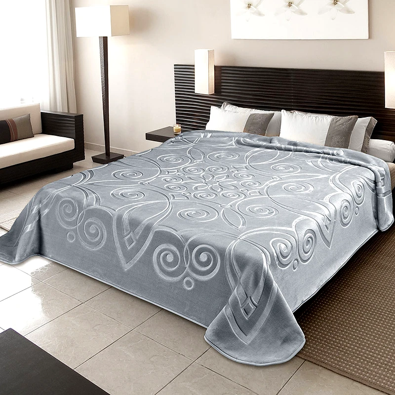 Belpla Κουβέρτα Βελουτέ Υπέρδιπλη Belpla 516 Grey