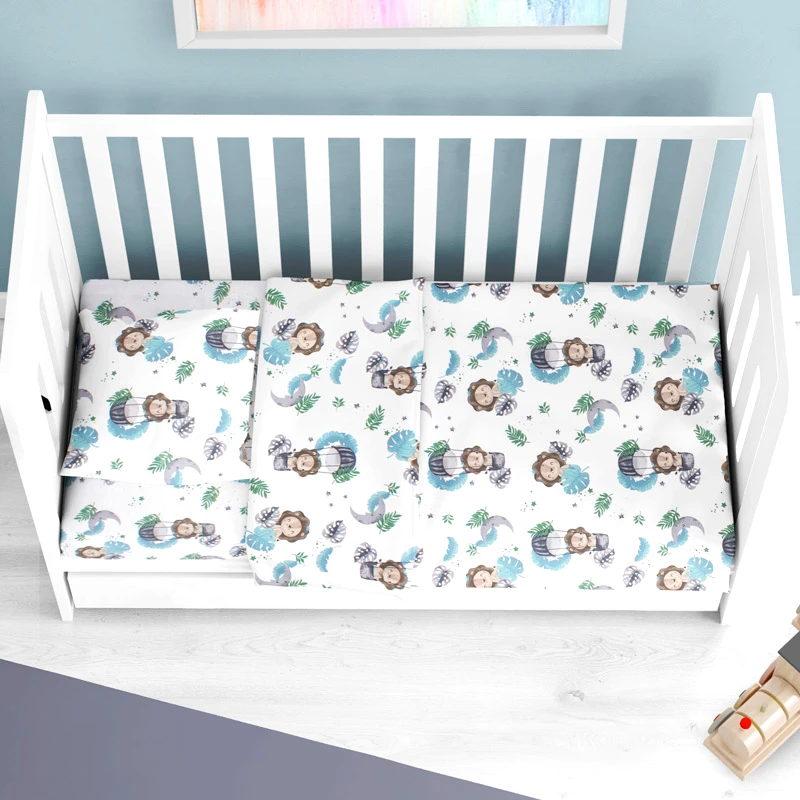 Dimcol Πάπλωμα Κούνιας 120x160 Dimcol Lion 533 Sky Blue 120x160