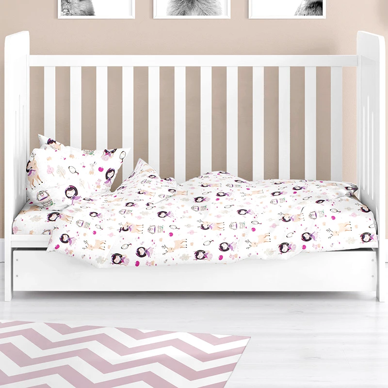 Dimcol Πάπλωμα Κούνιας 120x160 Dimcol Lily Deer 179 Pink 120x160