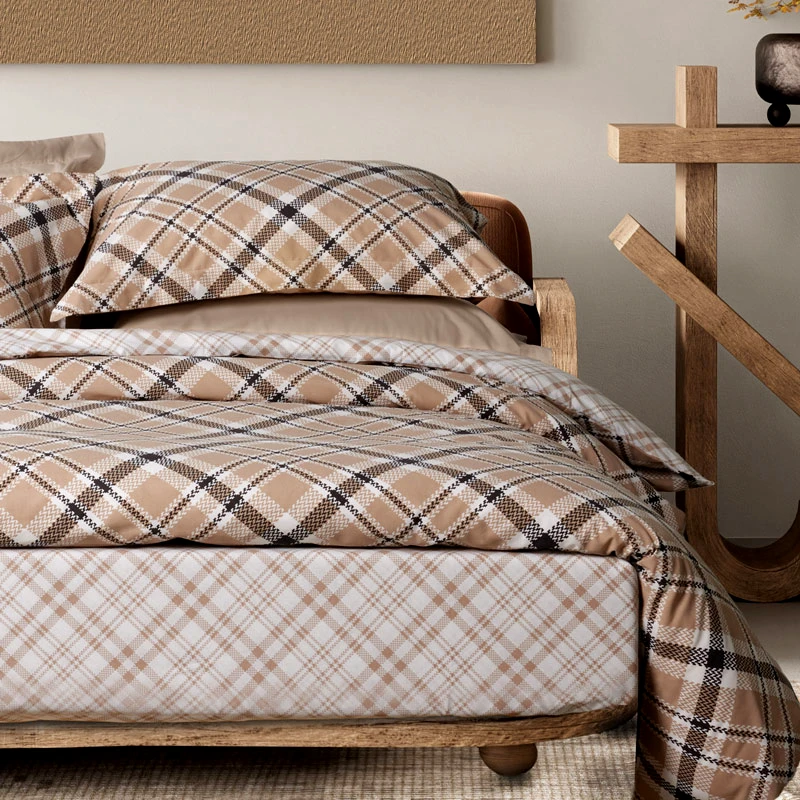 Das Home Σεντόνια Ημίδιπλα Με Λάστιχο Σετ Das Home Casual 5435 Beige 120x200+35, 170x260