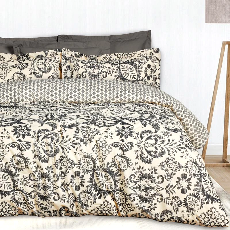 Das Home Σεντόνια Υπέρδιπλα Σετ Das Home Happy 9677 Black 240x260