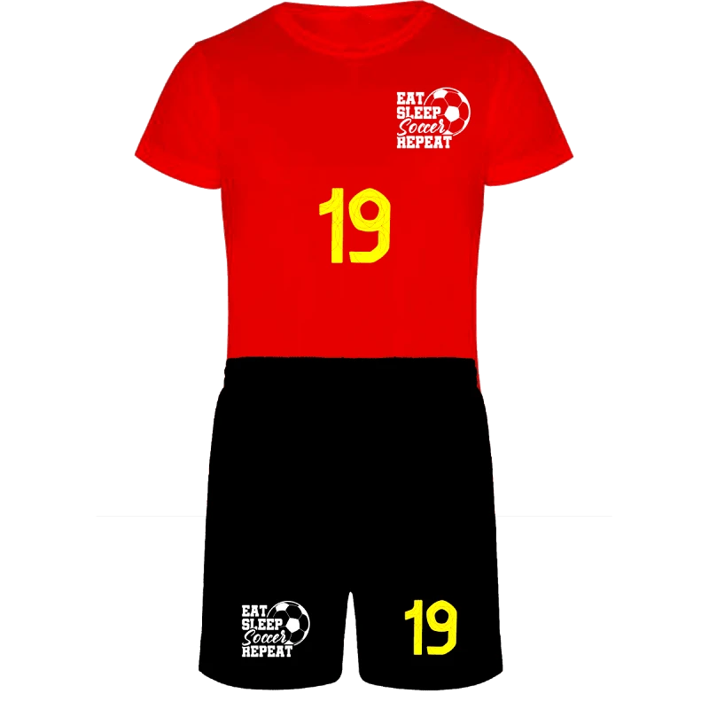 ROLY Σετ ποδοσφαίρου κόκκινο-μαύρο